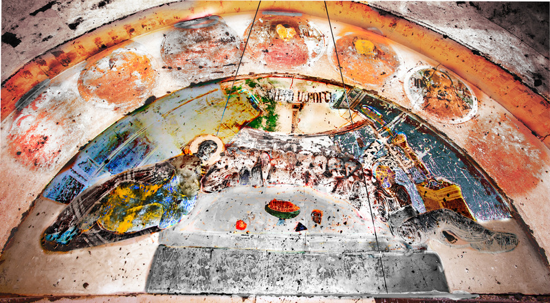 The Church of the Holy Savior, the “Last Supper” inside the quarter dome, 2021, photograph and reproduction by Vedat Akçayöz.