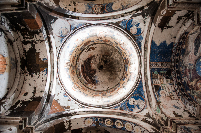Frescoes of the dome of the Church of St. Gregory of Tigran Honents (13th century), 2012, photographed by Norair Chahinian.