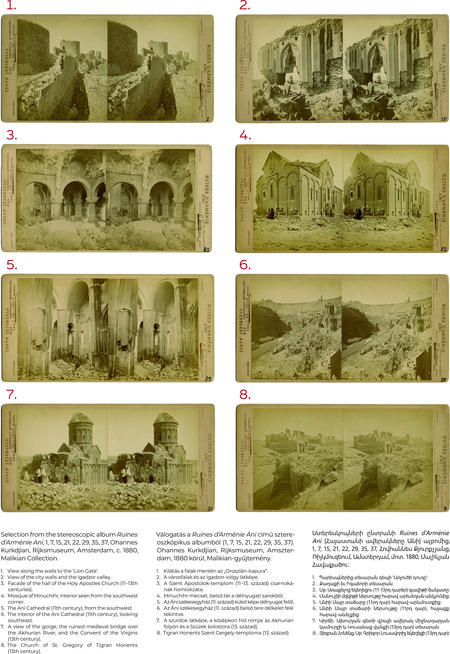 Ohannes Kurkdjian, <em>Ruines d’Arménie Ani</em> stereoscopic album, Amsterdam, c. 1880, Petőfi Museum of Literature, Budapest, March-April, 2026, exhibition poster.