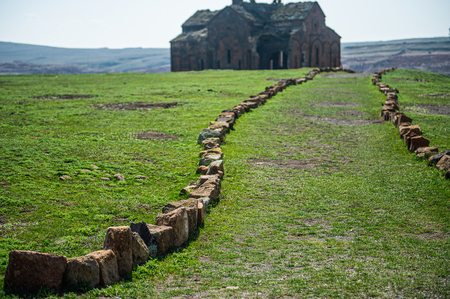 Ani Cathedral (11th century), road, 2013, photographed by Norair Chahinian.