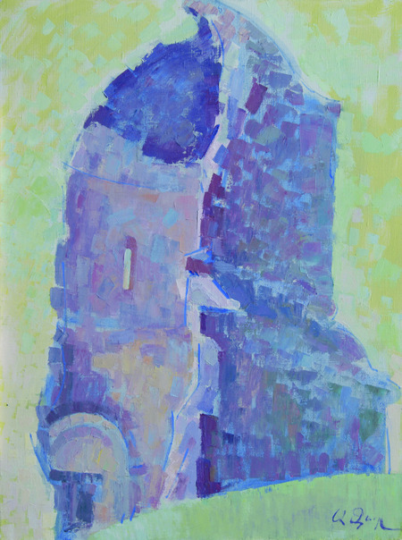 Anahit Zardaryan, The Church of the Holy Savior 2, Ani, Oil on canvas, 80 × 60 cm, 2011.